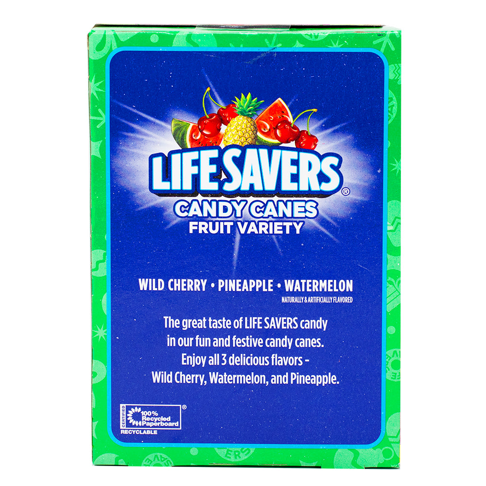 Lifesavers Candy Canes Fruit Variety 12 Pieces