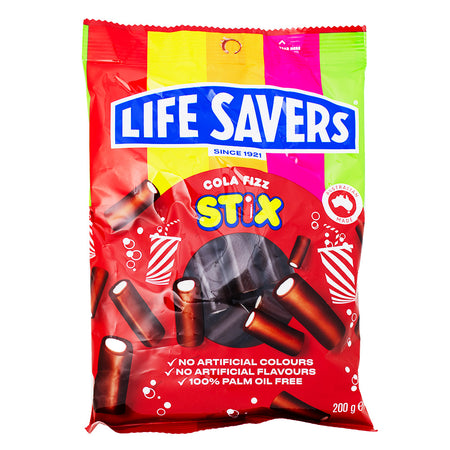 Lifesavers Stix Cola Fizz (Aus) - 200g-Lifesavers-Australian Candy-Lifesavers Candy-Soda Candy