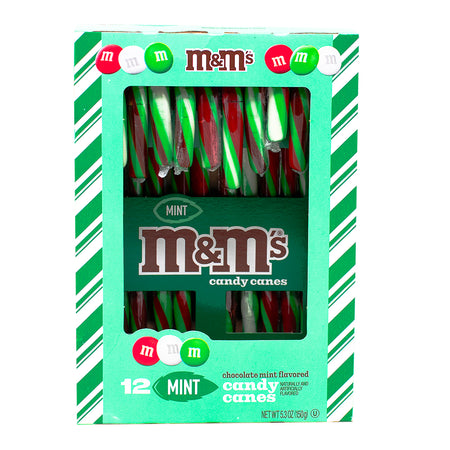 M&M's Mint Chocolate Candy Canes 12 Pieces - 5.3oz