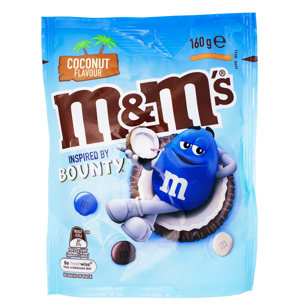 M&M's Coconut Inspired by Bounty (Aus) - 160g-M&Ms Candy-M&Ms Flavors-Coconut Chocolate-Coconut Candy-Australian Candy