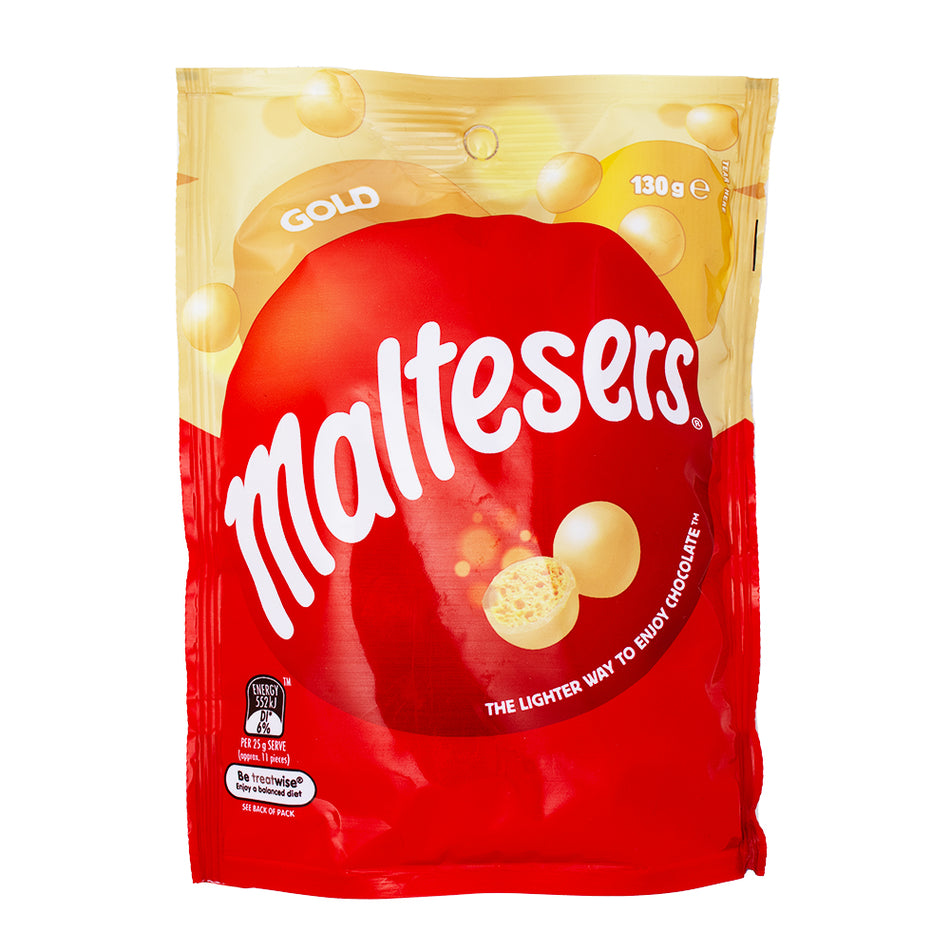 Maltesers Gold (Aus) - 130g-Maltesers-White Chocolate-Chocolate Caramel-Australian Food
