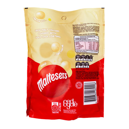 Maltesers Gold (Aus) - 130g Nutrition Facts Ingredients-Maltesers-White Chocolate-Chocolate Caramel-Australian Food
