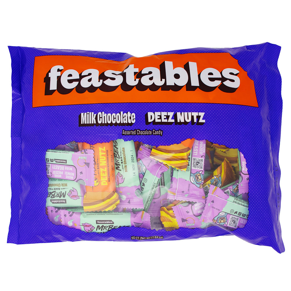 Mr Beast Feastables 50ct - 17.64oz-Mr Beast Feastables-Bulk Candy-Feastables-deez nuts feastables
