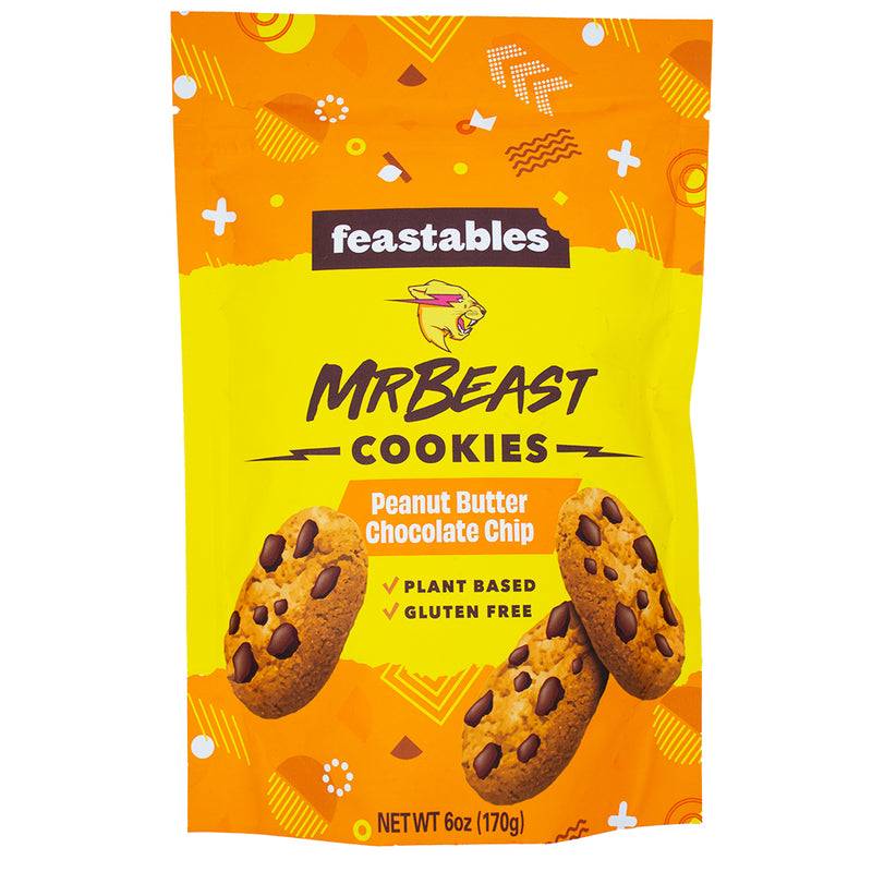 Mr Beast Peanut Butter Cookies-Mr Beast cookies-Feastables-peanut butter chocolate chip cookies