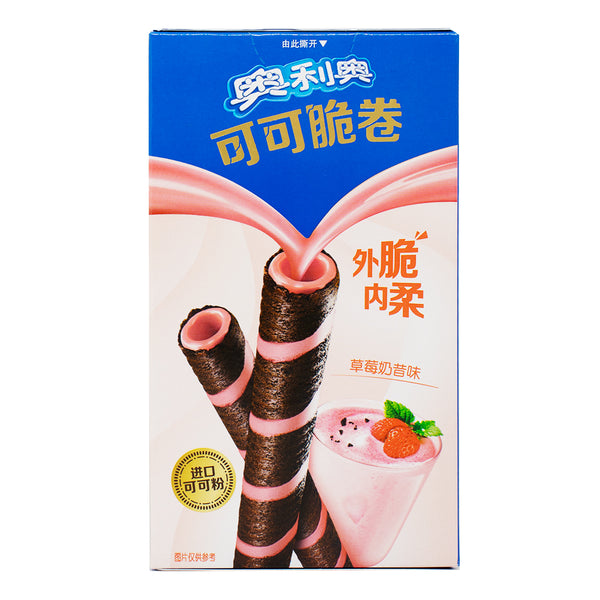 milkcocoa出品 Oreo Cocoa Crisp Rolls Strawberry Milkshake (China) 50g – Candy