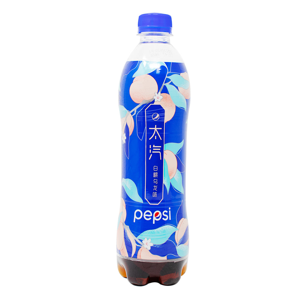 Pepsi White Peach Ooloong Soda Pop - 500mL