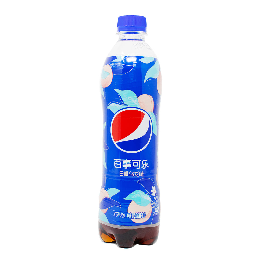 Pepsi White Peach Ooloong Soda Pop - 500mL