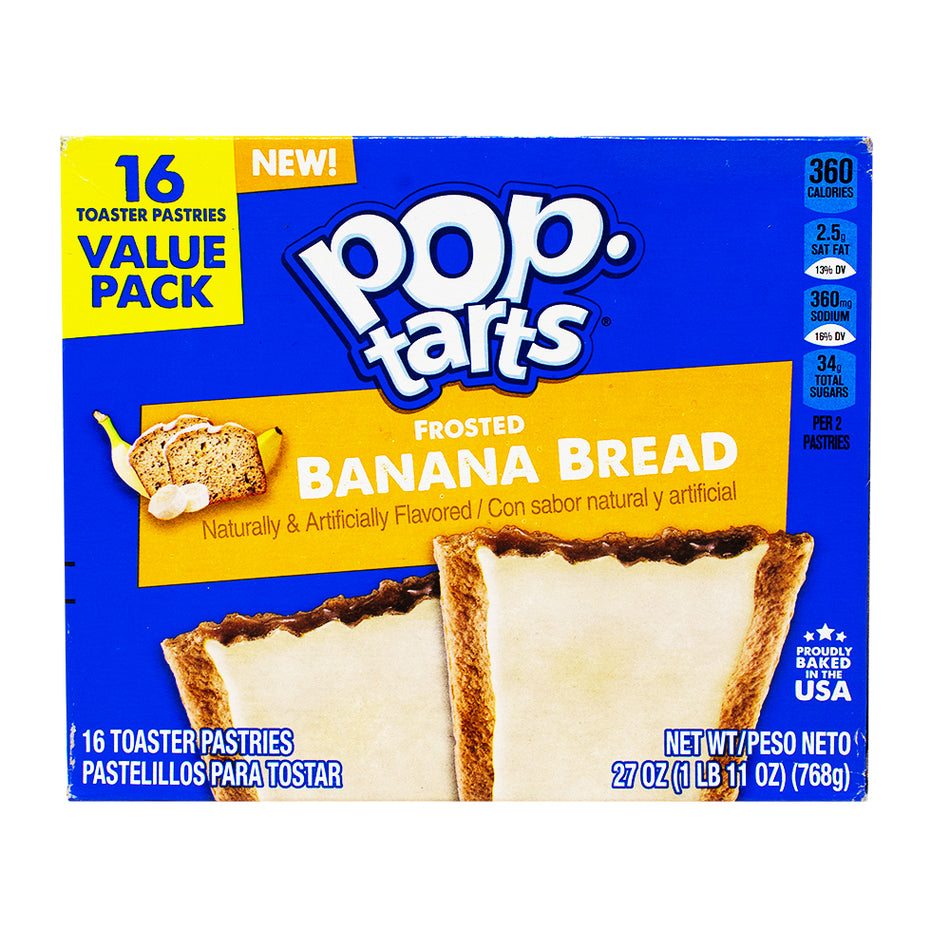 Pop-Tarts Frosted Banana Bread 16 Pack - 768g-Pop tarts-Pop tart flavors