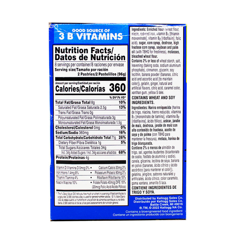 Pop-Tarts Frosted Banana Bread 16 Pack - 768g Nutrition Facts Ingredients-Pop tarts-Pop tart flavors
