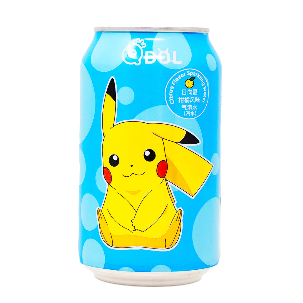 Qdol Pokemon Pikachu Sparkling Drink Blue Citrus (China) - 330mL
