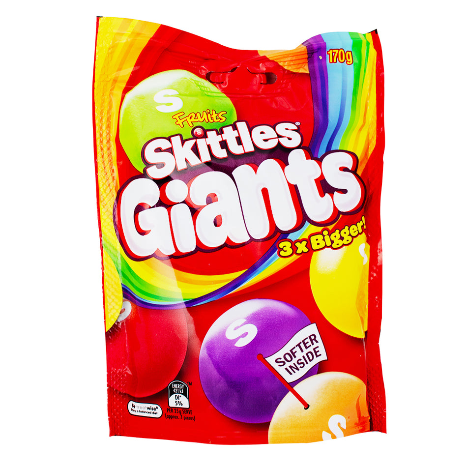 Skittles Giants (Aus) - 170g-Skittles-Australian Candy-Giant Skittles-Fruity Candy