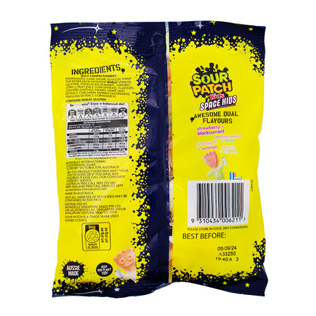 Sour Patch Kids Space (Aus) - 190g Nutrition Facts Ingredients-Sour Candy-Sour Patch Kids-Australian Candy
