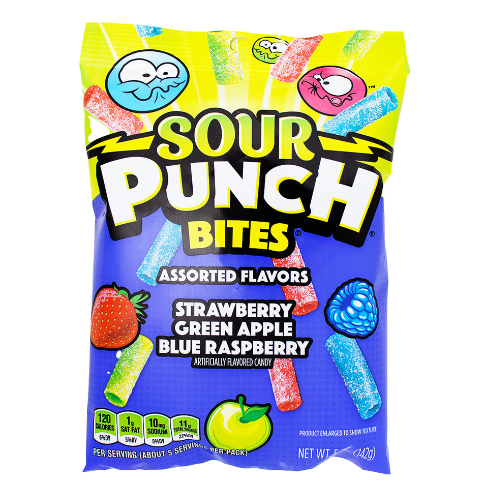 Sour Punch Bites Assorted Flavours - 5oz - Sour Punch