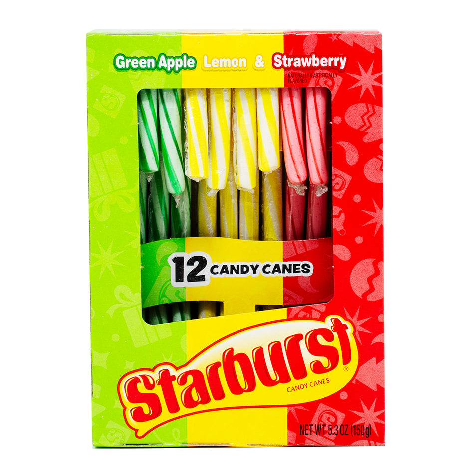 Starburst Candy Canes 12 Pieces - 5.3oz