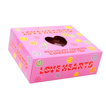Swizzels Love Hearts Red Velvet Cookies Tea Set - 400g-Conversation hearts-Valentine’s Day candy-Red Velvet Cookies