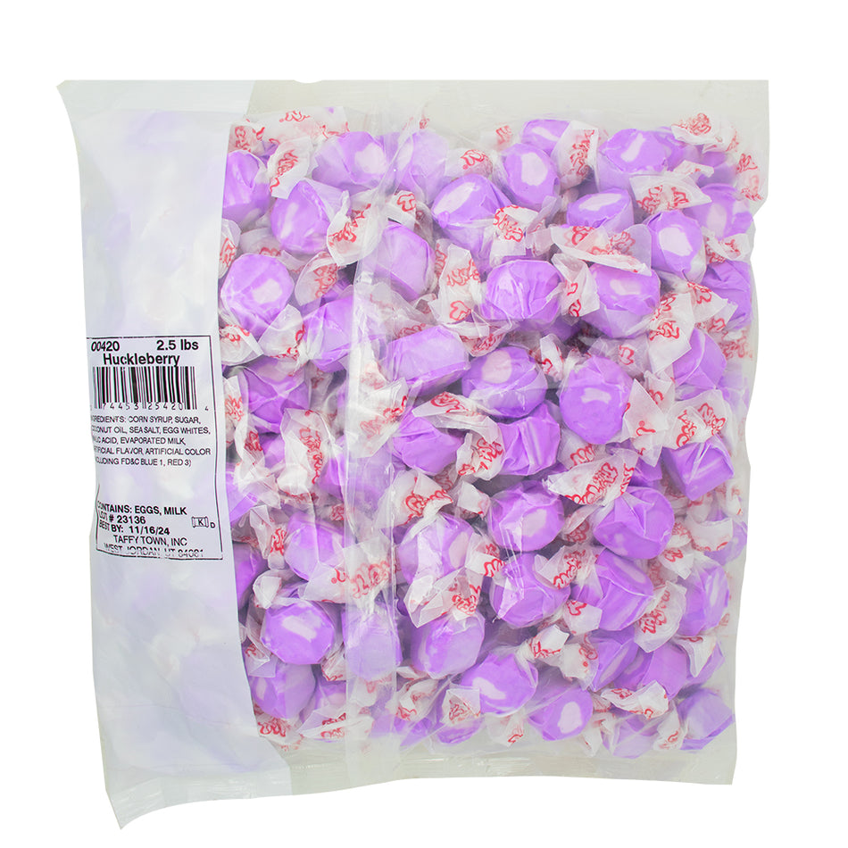 Salt Water Taffy - Huckleberry Nutrition Facts Ingredients