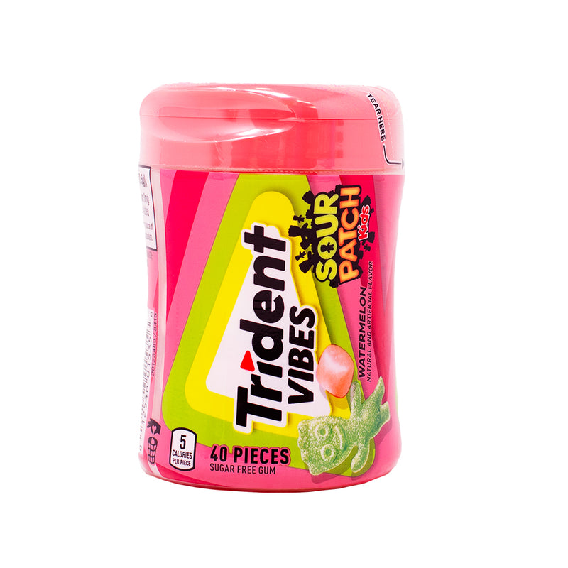 Trident Vibes Sour Patch Kids Watermelon - 40ct - 100g-Sour Patch kids-Trident vibes-Sour candy-Watermelon candy-Sour Patch Kids gum