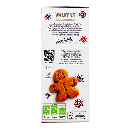 Walker's Shortbread Gingerbread Men - 125g Nutrition Facts Ingredients