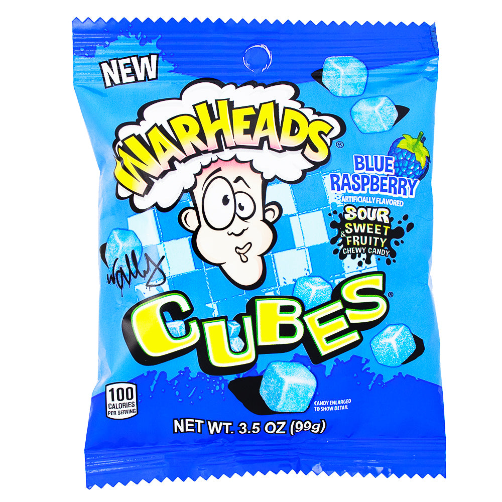 Warheads All Blue Raspberry Cubes - 3.5oz - Warheads Candy