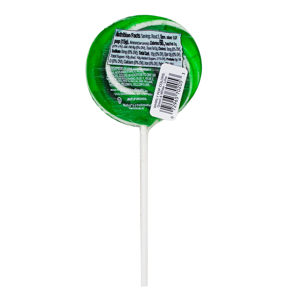 Whirly Pop Green & White - 1.5oz Nutrition Facts Ingredients
