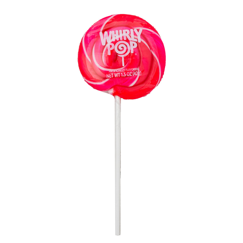Whirly Pop Hot Pink & White - 1.5oz-Lollipops-Pink candy-Whirly Pop