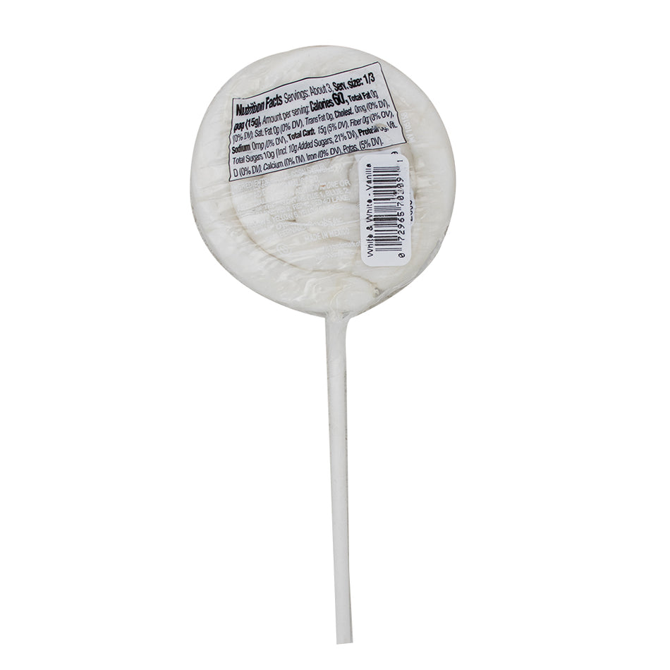 Whirly Pop - White - 1.5oz Nutrition Facts Ingredients - Lollipops