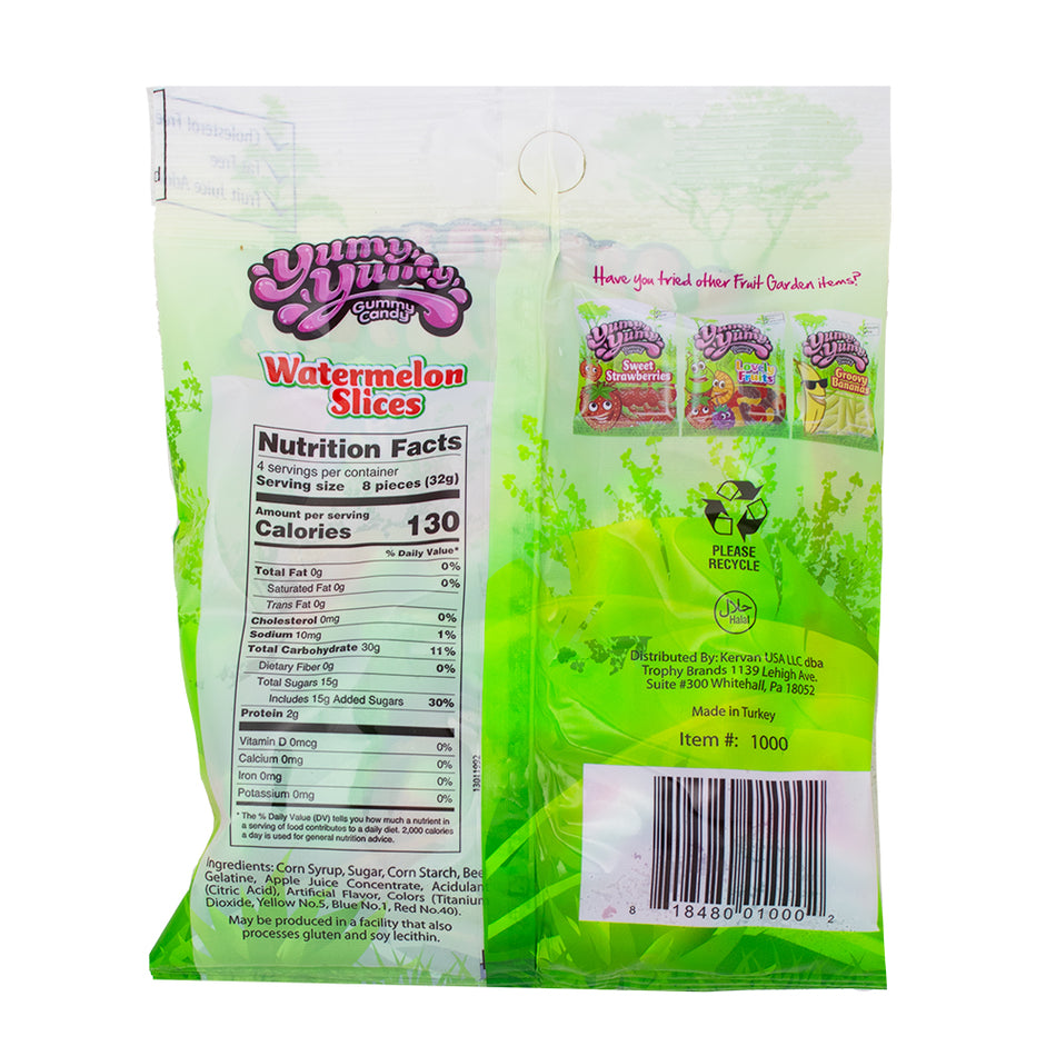 Yumy Yumy Watermelon Slices - 4.5oz Nutrition Facts Ingredients