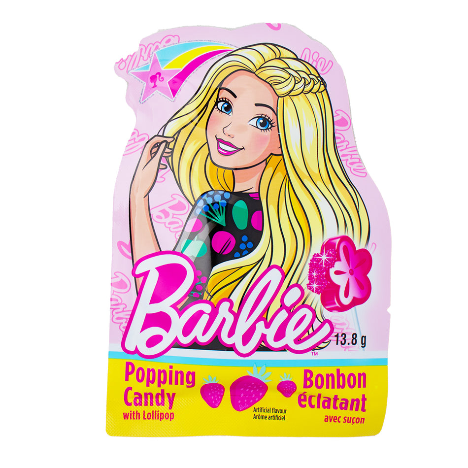 Barbie Popping Candy with Lollipop Dipper - 13.8g - Barbie Candy