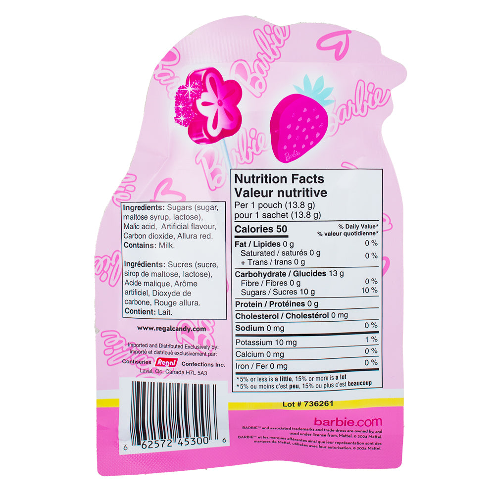 Barbie Popping Candy with Lollipop Dipper - 13.8g | Candy Funhouse 