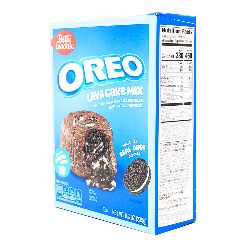 Betty Crocker Oreo Lava Cake Mix - 8.3oz  Nutrition Facts Ingredients