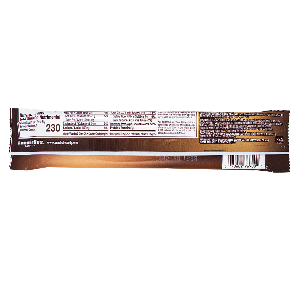 Big Hunk Candy Bar - 1.8oz Nutrition Facts Ingredients