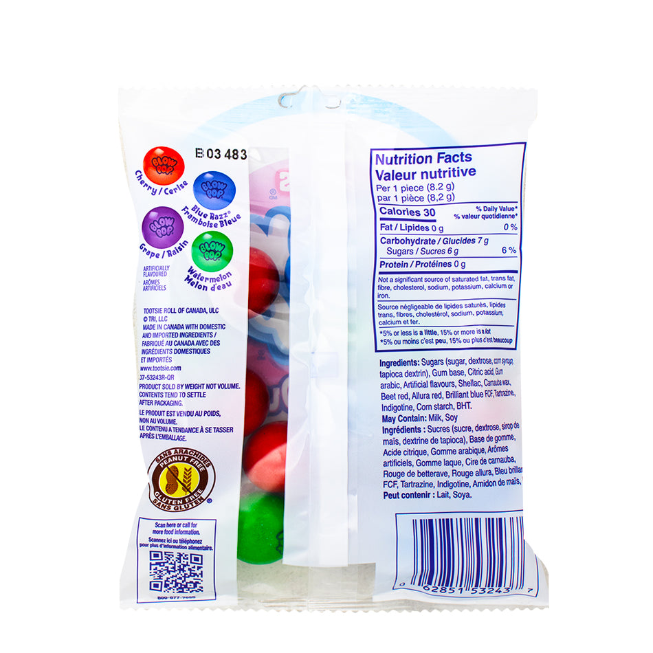 Charms Blow Pop Inside Outs - 113g  Nutrition Facts Ingredients