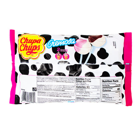 Chup Chups Cremoasa 25ct - 300g  Nutrition Facts Ingredients - Lollipops