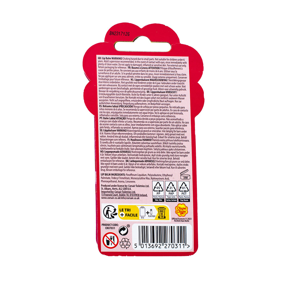 Chupa Chups Watermelon Mix Lip Balm   Nutrition Facts Ingredients