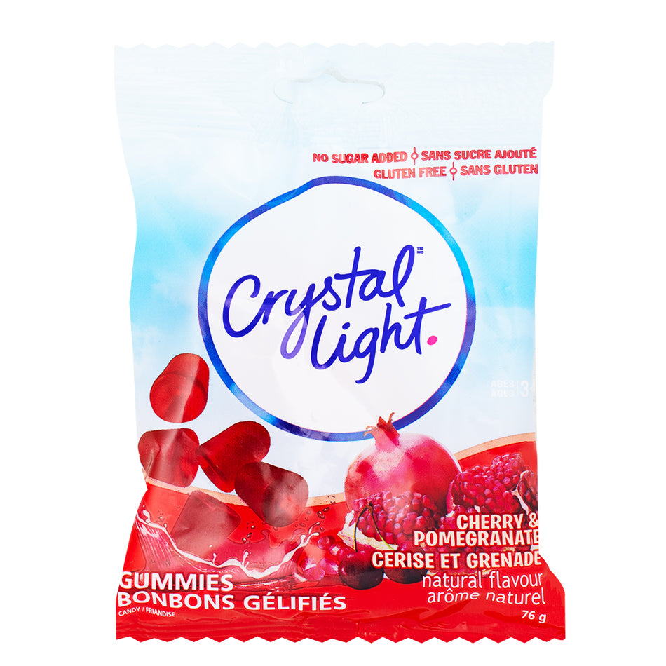 Crystal Light - Cherry Pomegranate Sugar-Free Gummies 76g - Sugar Free Candy - Gummy Candy