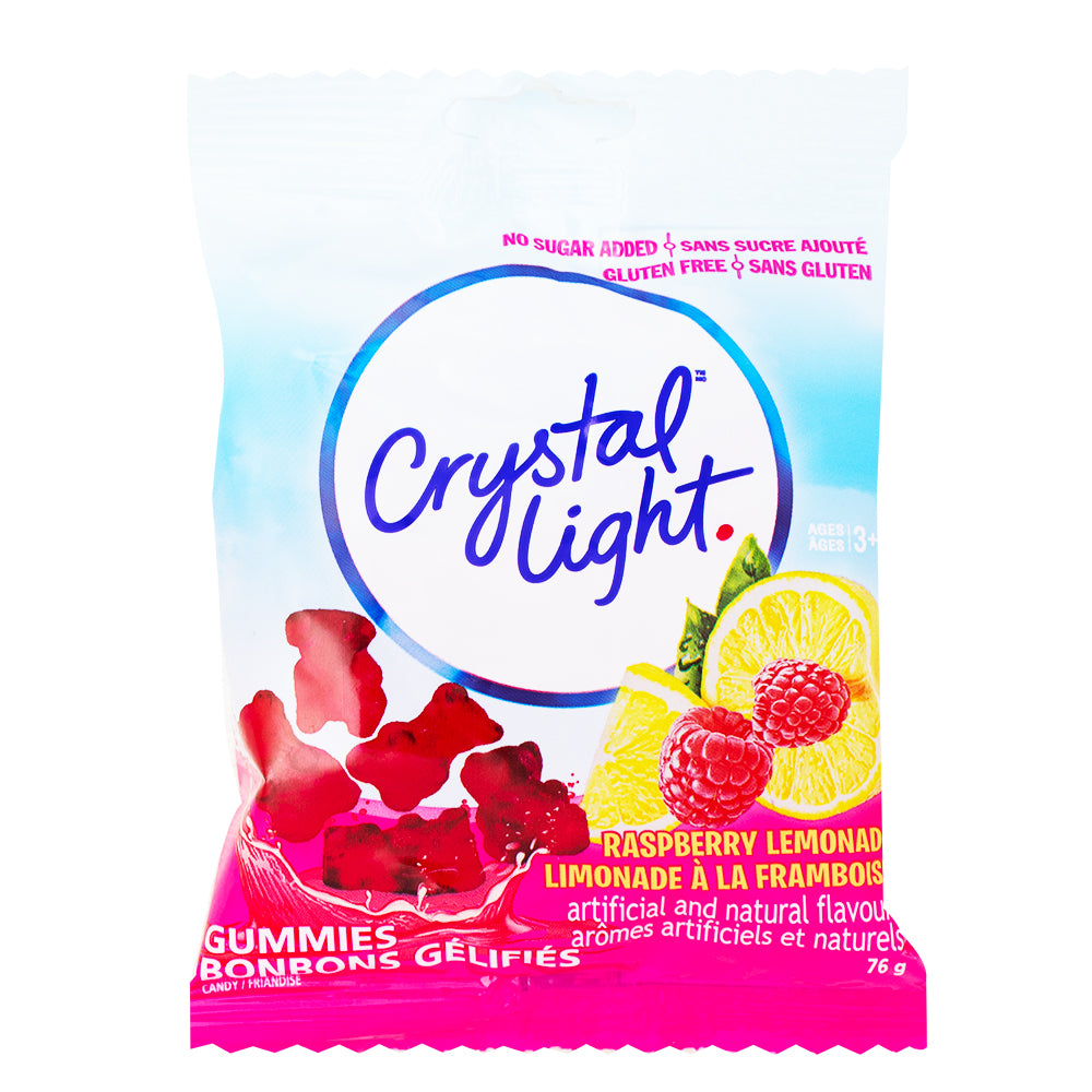Crystal Raspberry Lemonade Crystal Light - Raspberry Lemonade Sugar Free Gummies 76g – Candy ...