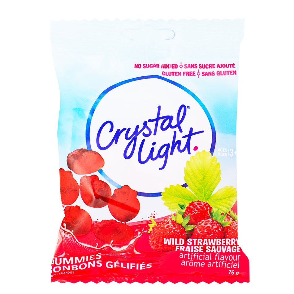 Crystal Light - Wild Strawberry Sugar Free Gummies 76g - Sugar Free Candy - Gummy Candy