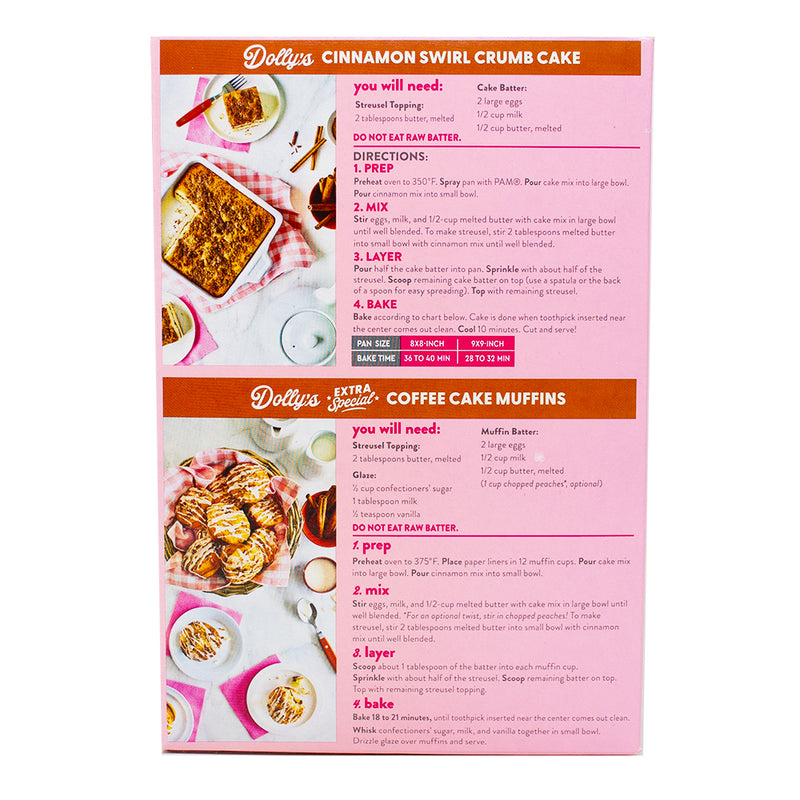 Dolly Parton's Cinnamon Swirl Crumb Cake & Muffin Mix - 20oz