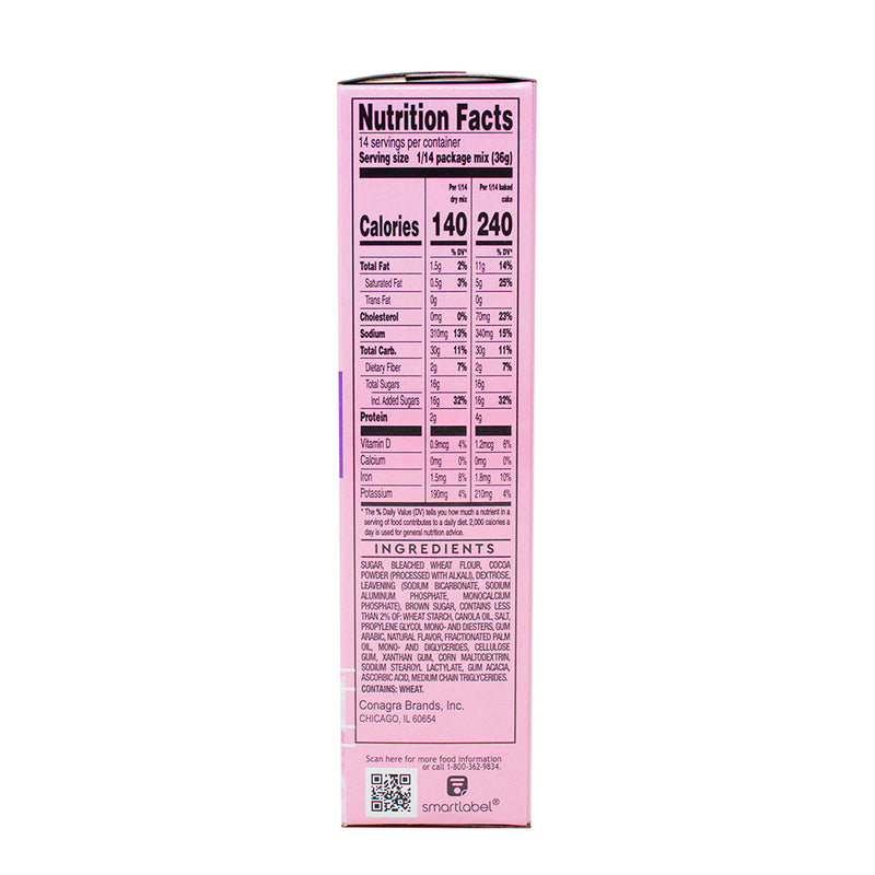 Dolly Parton's Favorite Chocolate Cake Mix!  Nutrition Facts Ingredients