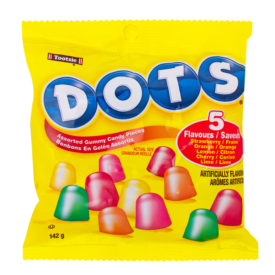 Dots Assorted Gummy Candy Pieces - 142g