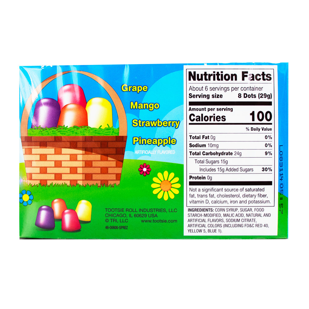 Dots Candy - Easter Theatre Pack - 6oz Nutrition Facts Ingredients