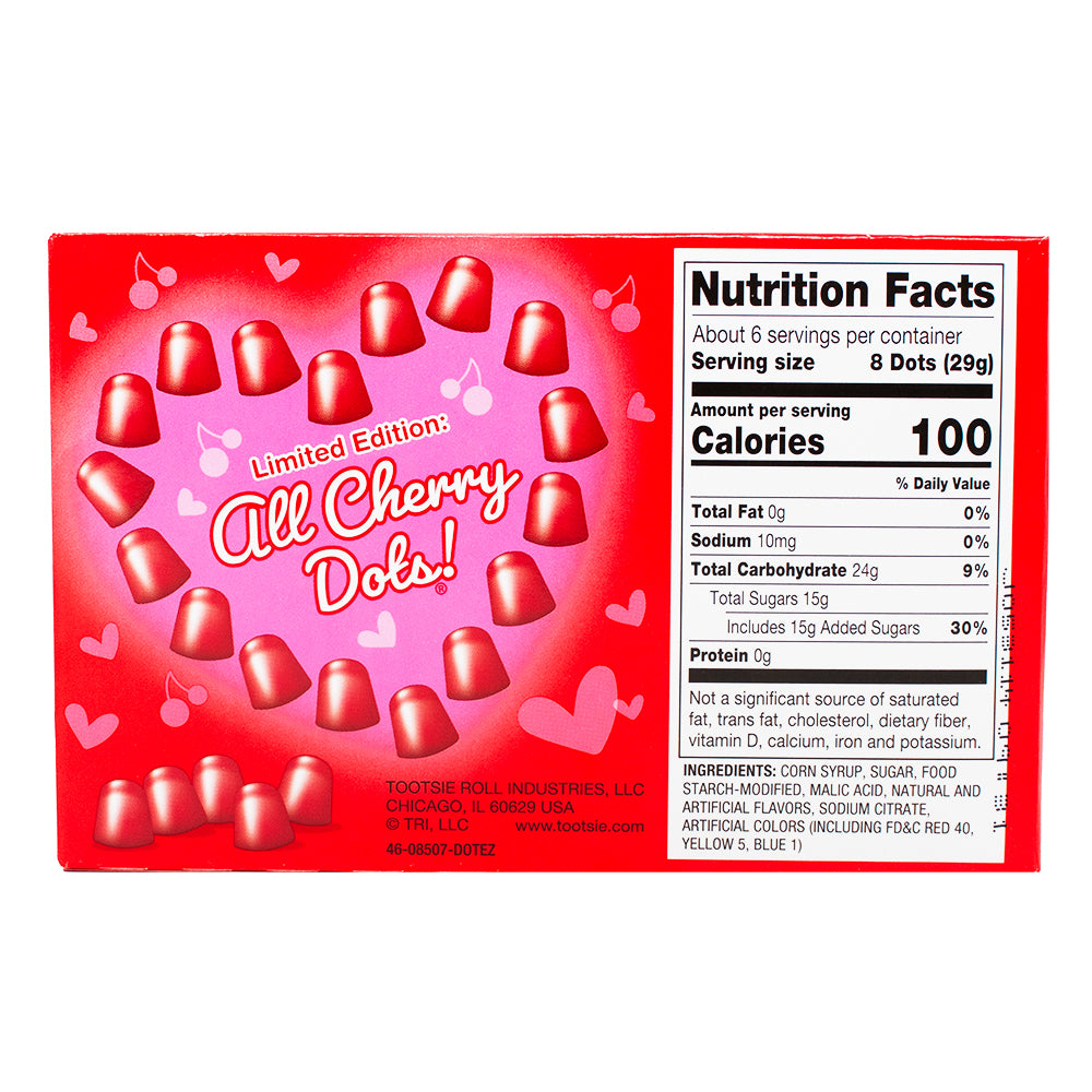 Dots Cherry Lover's Valentine Theatre Pack - 6oz Nutrition Facts Ingredients