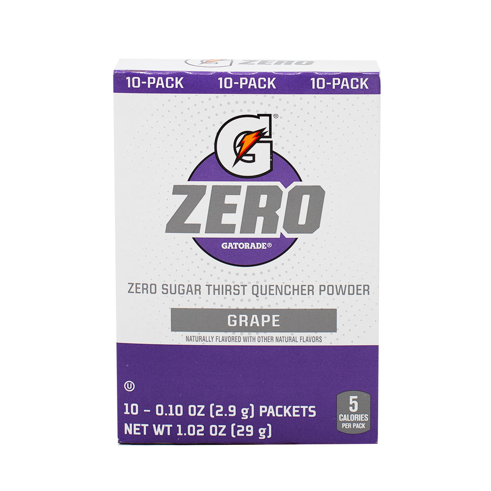 Gatorade Zero Sugar Powder Grape 10pk - 29g