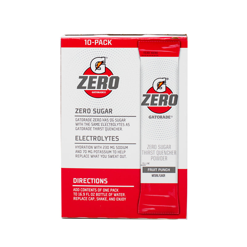Gatorade Zero Sugar Powder Glacier Fruit Punch 10pk - 29g