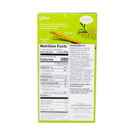 Pejoy Matcha Biscuit Sticks  Nutrition Facts Ingredients