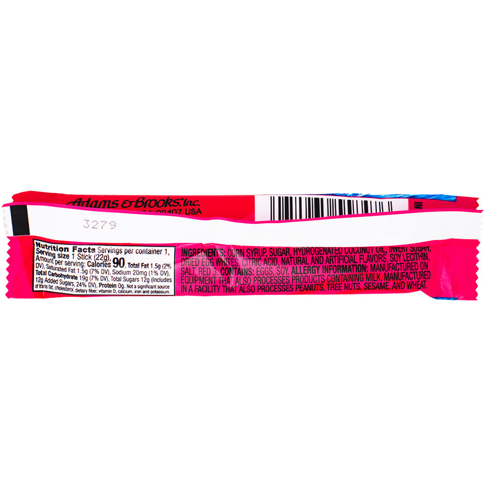 Hawaiian Punch Chew Bars Lemon Berry Squeeze - .8oz  Nutrition Facts Ingredients