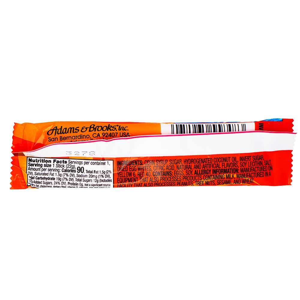 Hawaiian Punch Chew Bars Ocean Orange - .8oz  Nutrition Facts Ingredients
