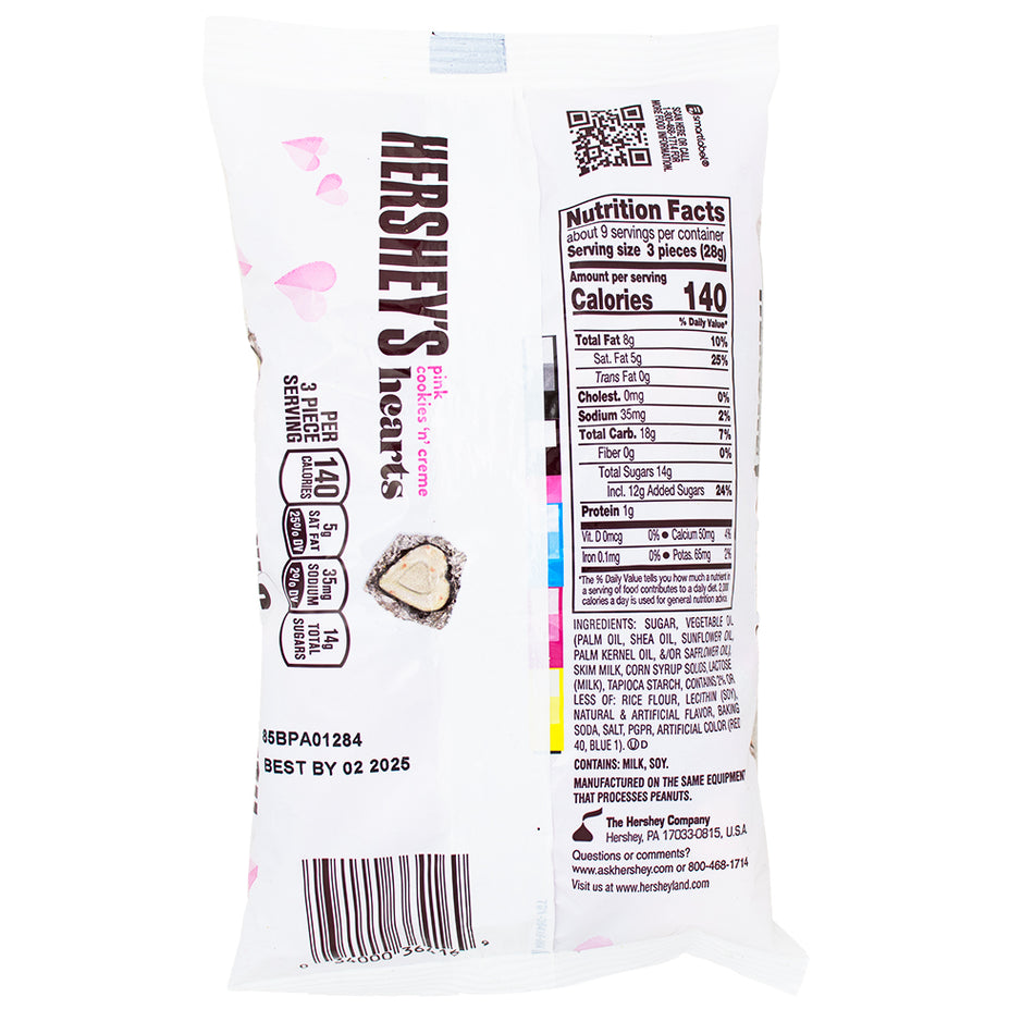 Hershey's Pink Cookies 'n' Creme - 8.8oz  Nutrition Facts Ingredients