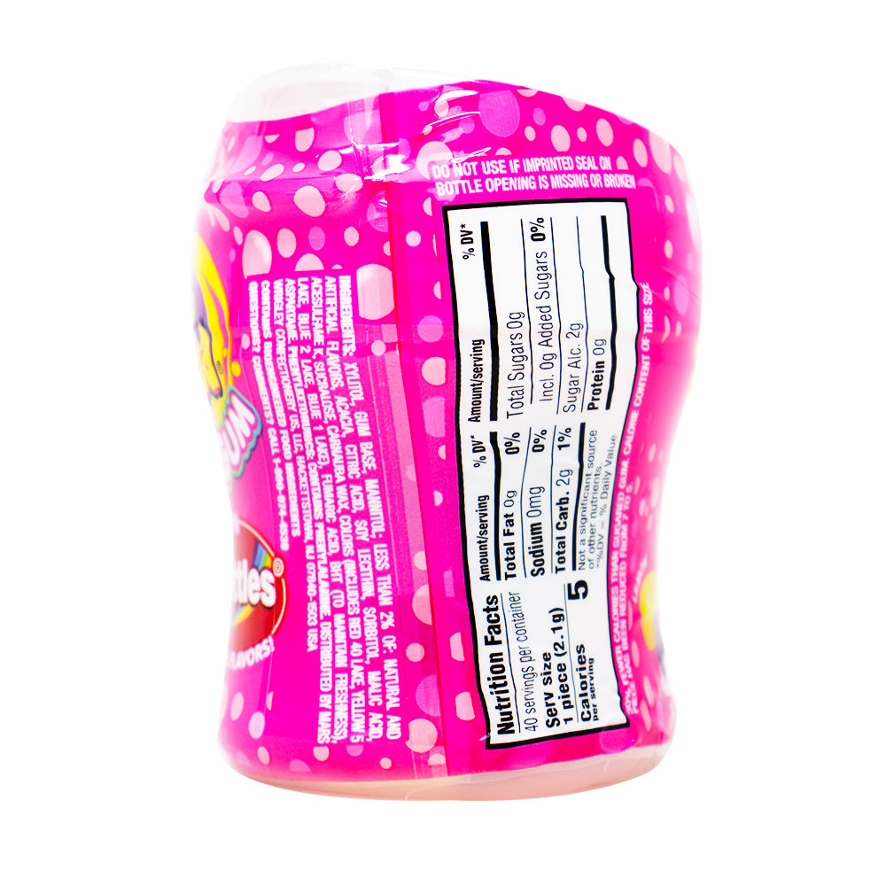 Hubba Bubba Mini Gum In Skittles - 40 Pieces Nutrition Facts Ingredients