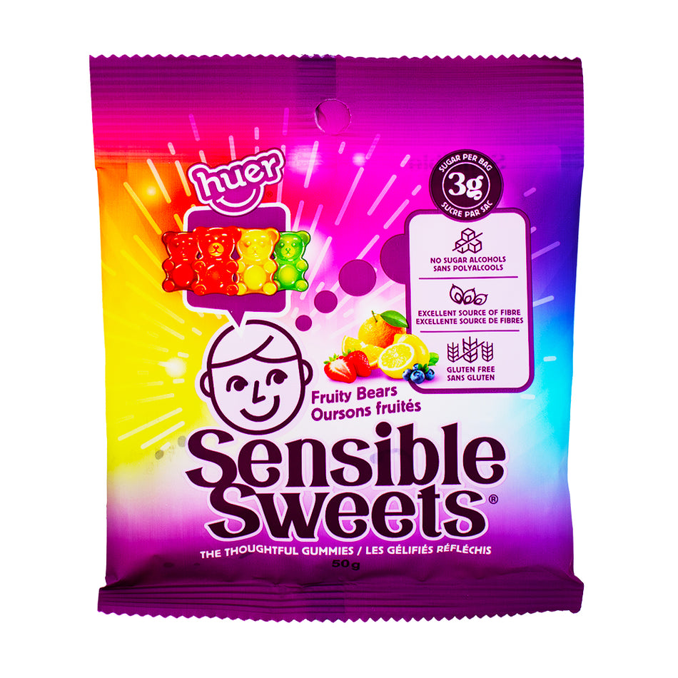 Huer Sensible Sweets Fruity Bears - Low Sugar 50g - Gummy Bears